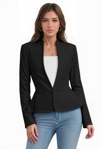 lot 1140 image: Hybrid & Company Women Super Comfy Ponte Office Blazer JK1135 1073T Black M