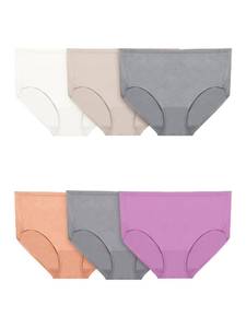lot 1155 image: Fruit of The Loom Womens Underwear with 360° Stretch  Brief - Comfort Cotton - 6 Pack, 11