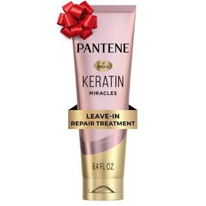 lot 1178 image: Pantene Keratin Leave-In Conditioner with Argan Oil, Protein Treatment for Dry, Damaged & Color-Treated Hair, Repairs Split Ends & Protects from Damage, Formaldehyde-Free, 8.4 Fl Oz