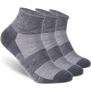 lot 1245 image: RTZAT Men 90% Merino Wool Ankle Business Casual Moisture Wicking Arch Support Everyday Lightweight Thin Wool Socks, Ash Grey, X-Large