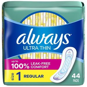lot 1249 image: Always Ultra Thin Pads Size 1 Regular Absorbency Unscented - 44ct