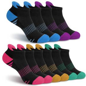 lot 1277 image: YSense Ankle Socks for Women 5 Pairs, Running Low Cut Tab No Show Athletic Stocking Womens Cushioned Thick Cotton Casual Socks for Hiking Workout