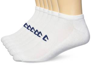 lot 1279 image: Champion mens Logo Super Socks, 6-pairs No Show Sock, White, 6 12 US