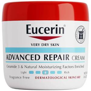 lot 1286 image: Eucerin Advanced Repair Body Cream for Very Dry Skin, Fragrance Free Daily Body Moisturizer, 16 Oz Jar
