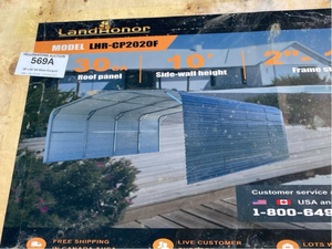 lot 5083 image: ATS-CP2020 - ATS Power 20x20 All-Steel Carport - Unused