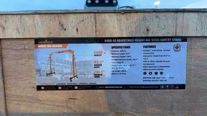lot 5089 image: (LDH-GC4400) LandHero - 2.2 Ton Adjustable All-Steel Gantry Crane - Unused