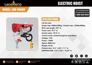 lot 5096 image: W(LDH-PA600) LandHero - Electric Hoist - Unused