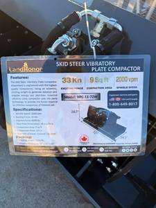 lot 5260 image: (VPC-11-72W) LandHonor - Vibratory Plate Compactor - Unused