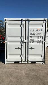 lot 5493 image: DFCU1676748 - IRC12 - 12ft Storage Container with Window &amp Side Door - Unused
