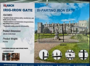 lot 5512 image: Set of 2 (left &amp right)&nbsp IRanch - 5.8m Iron Gates - Unused&nbsp(IRIG)