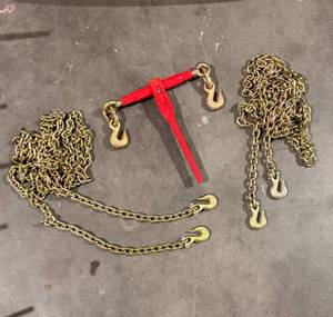 lot 103 image: W&nbspLHR-RC5400 - Bulk Lot - LandHonor 5400lb Ratchet Binders &amp G70 Chains - Unused
