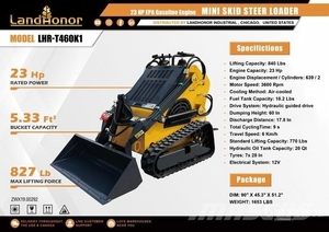 lot 5349 image: LHR-T460K1 - Landhonor - Mini Skid Steer Loader - Unused  Check Description For Issue