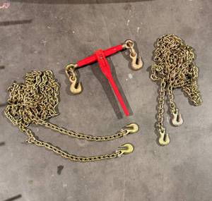 lot 5372 image: WLHR-RC5400 - LandHonor 5400lb Ratchet Binders & G70 Chains - Unused