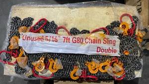 lot 139 image: W&nbspLHR-G80 - 7 ft Double Legs Lifting Chain Sling - Unused