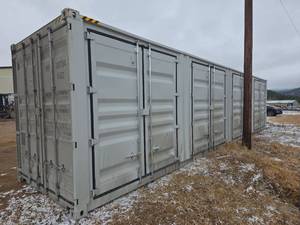 lot 80 image: 40ft High Cube Shipping Container w 4 Side Doors, 1 End Door