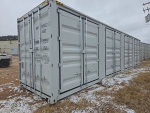 lot 81 image: 40ft High Cube Shipping Container w 4 Side Doors, 1 End Door