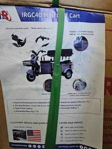 lot 2316 image: IRGC40 Mini Golf Cart Electric Vehicle 600W Motor (Purple)