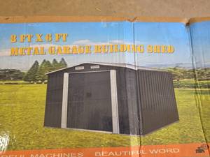 lot 2469 image: Starvox 8x6 Metal Storage Shed Kit MS0806