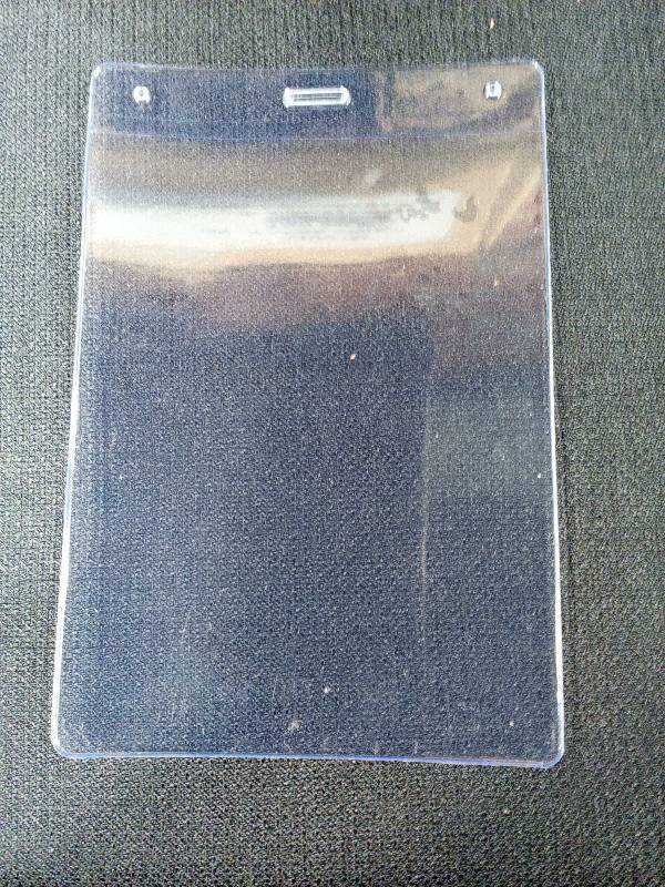 lot 3 image: Vertical Vinyl Name Tag Badge Holders