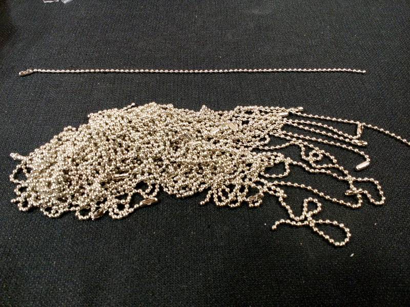 lot 88 image: Silver Stainless Steel Ball Chains W Closure  Crafts  Lights 