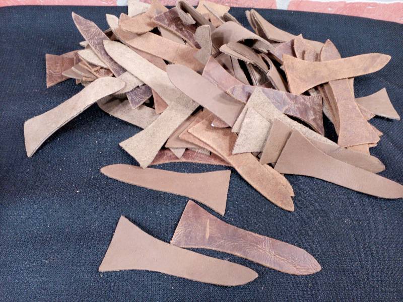 lot 157 image: Leather Straps For Crafting Luggage Earrings Books Journaling & More