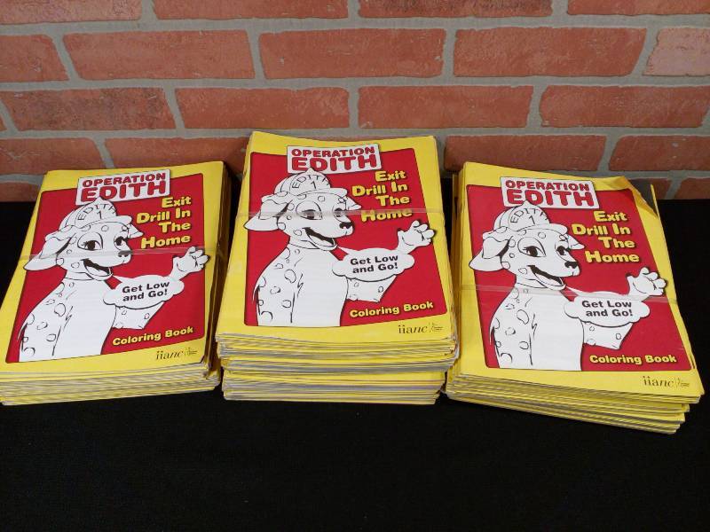 lot 200 image: iianc Operation Edith Exit Drill In The Home Fire Safety Coloring Books