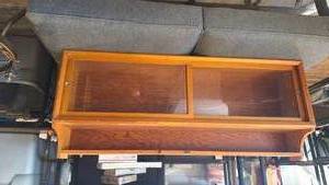 lot 8 image: O.S. Carlson Manhattan Kansas Display Cabinet