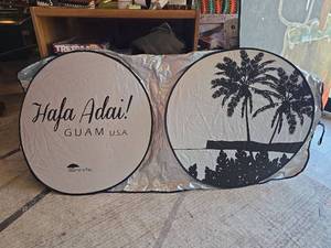 lot 36 image: Guam USA Hafa Adai Palm Tree Windshield sun shade