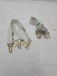 lot 61 image: White Nylon sheet straps two sets of 4