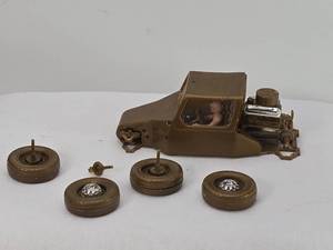 lot 77 image: Military Armored Vehicle Model with Spare Wheels