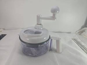 lot 141 image: Manual Food Chopper with Crank Handle