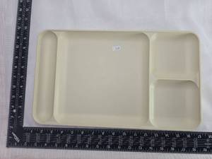 lot 168 image: White Plastic Sectioned Serving Tray