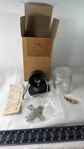 lot 201 image: Exterior Post Light Fixture Kit with Glass Panels