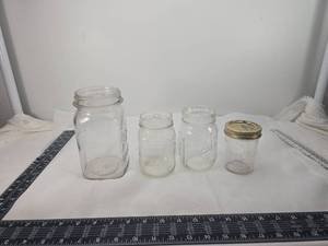lot 218 image: Ball Mason Glass Canning Jars Collection