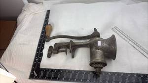 lot 244 image: Cast Iron Manual Meat Grinder