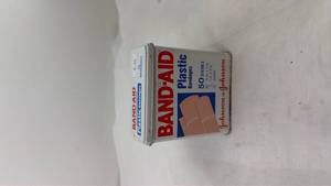 lot 245 image: Band-Aid Plastic Bandages Metal Tin Container