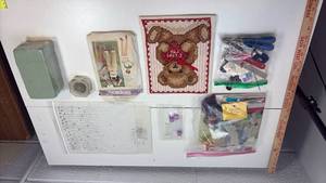 lot 256 image: Teddy Bear Cross Stitch Kit with Supplies