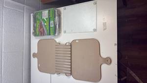 lot 257 image: Microware Tan Plastic Cutting Board