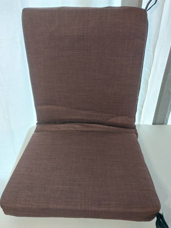 lot 41042 image: Blazing Needles Dutailier Brown Linen Outdoor Cushion