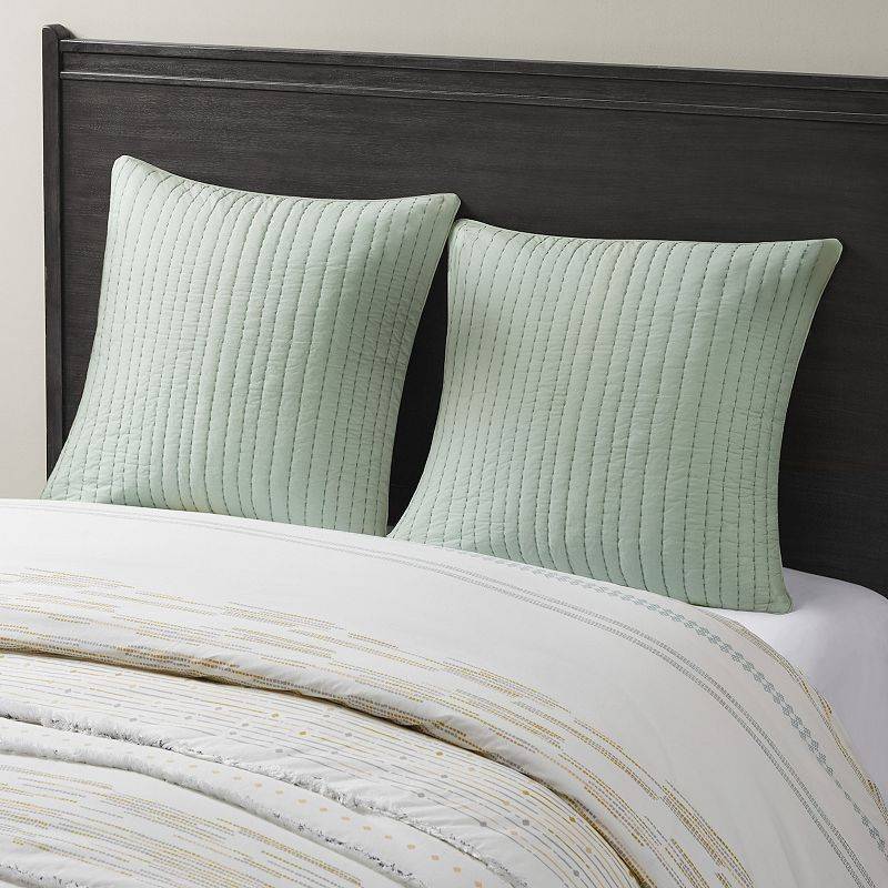 lot 41178 image: InkIvy Camila Embroidered Cotton Sham, European Bedding - Retail $94.4