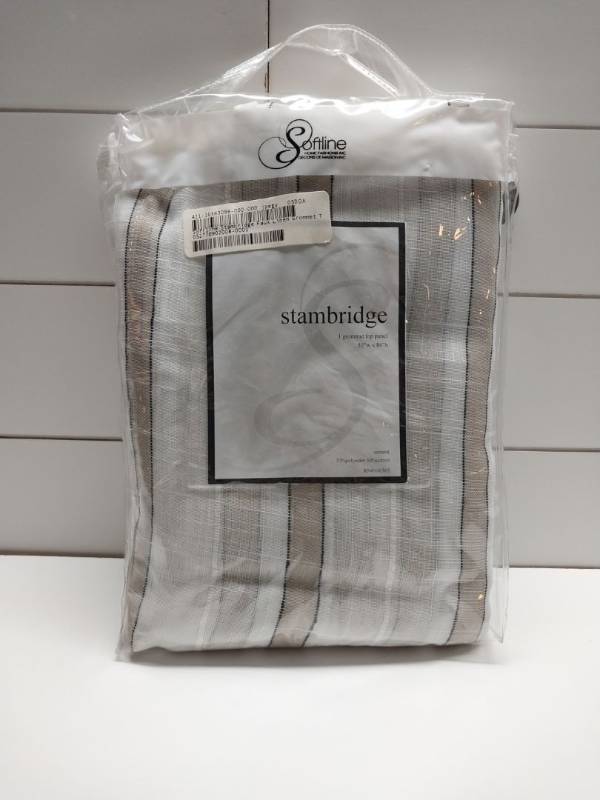 lot 51674 image: Softline Home Fashions Stambridge Sheer Striped Single Curtain Panel 50x84