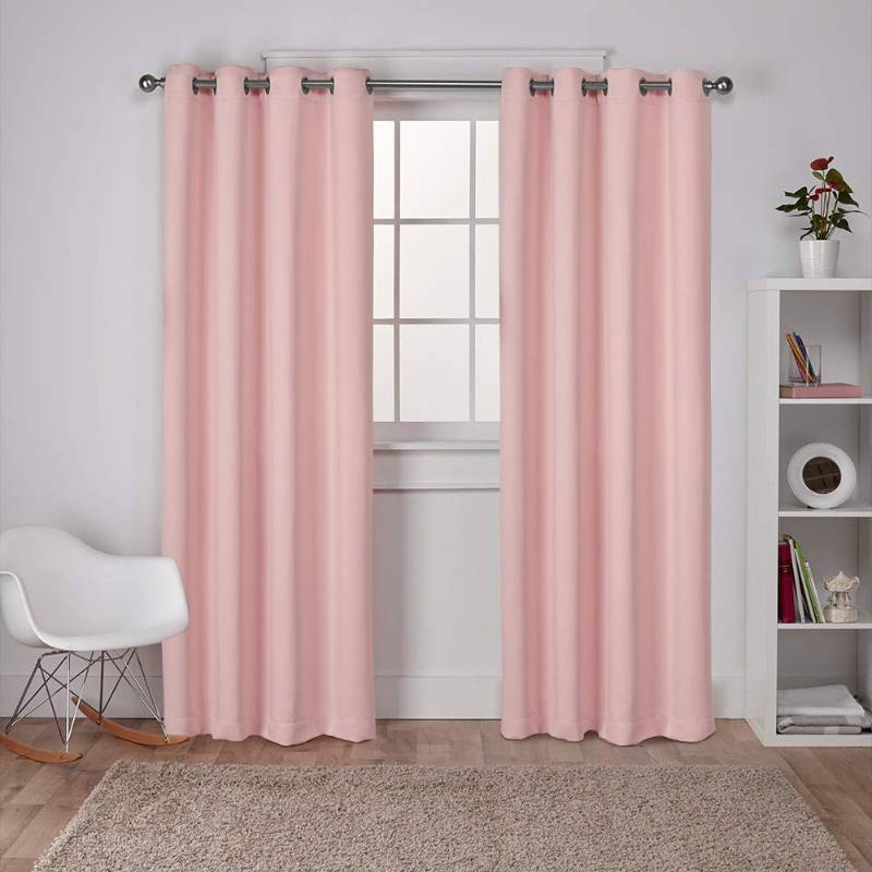 lot 51688 image: (UNUSED) EXCLUSIVE HOME Sateen Room Darkening Blackout Pinch PleatHidden Tab Blush Curtain Panels 52x96 (2 Panels Included)