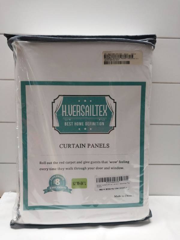 lot 51865 image: FACTORY SEALED - H.Versailtex Curtain Panels 52x84