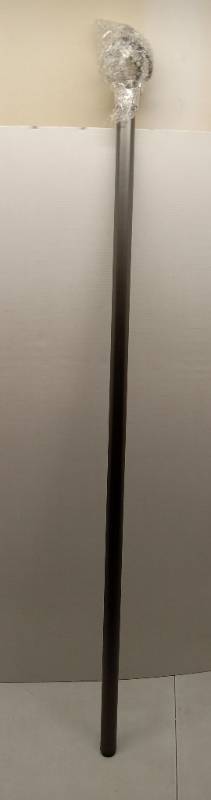lot 64798 image: Decorative Curtain Rod, Silver, Only 1 Half, 41