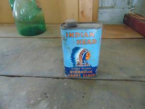 lot 2010 image: Indian Head Brake Fluid Tin