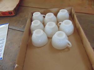 lot 2015 image: Milk Glass CoffeeTea Cups