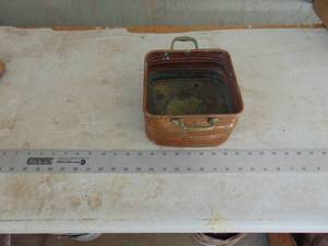 lot 1787 image: Square Copper Container - Planter 