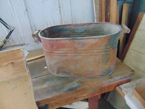 lot 1788 image: Copper Colored Boiler - unsure if it is copper