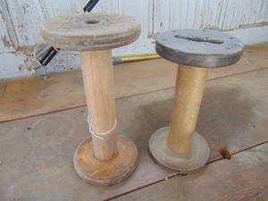 lot 1798 image: Pair of Yarn Spools