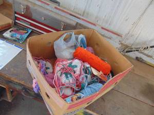 lot 1803 image: Large Selection of Yarn - and started Projects